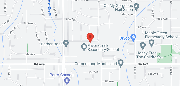 map of 14550 85A AVENUE